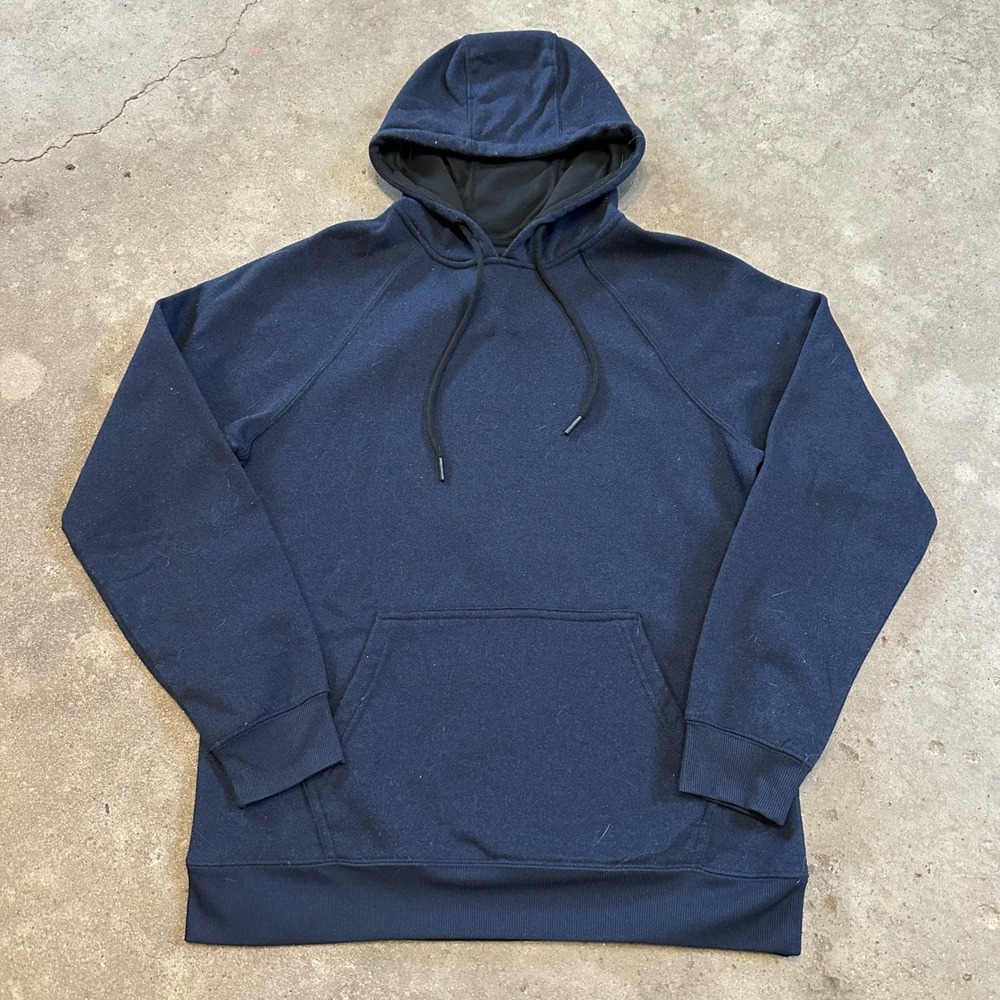 LEG3ND‎ Hoodie Mens Size Medium Navy Blue Pullover Fleece Sweatshirt Performance